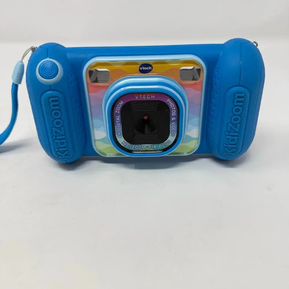 VTech KidiZoom Camera Pix Plus Blue Kids Digital 2MP 4X Zoom Case Tested Works